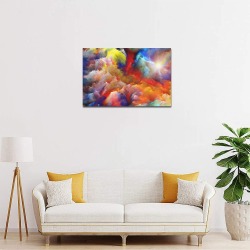 18x12 inch Frame Canvas Print, colorful abstract art for home decor