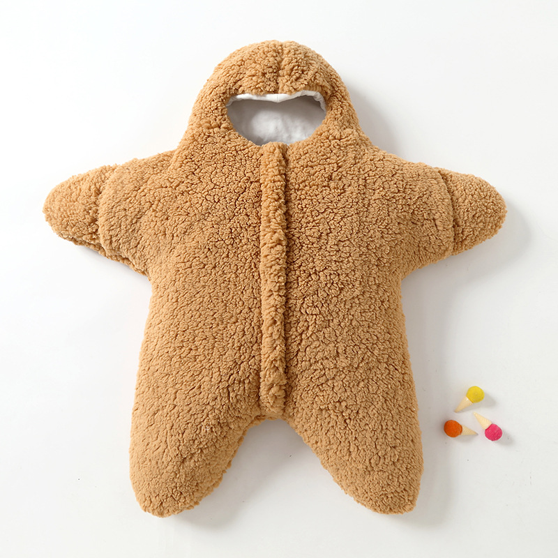 Baby Sleeping Bag Starfish Lamb Split Sleeping Bag With Cotton Thickened Warm Baby Bag Anti Kick