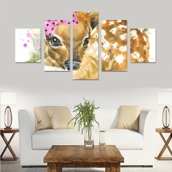 Canvas Wall Art Prints (No Frame) 5-Pieces/Set B