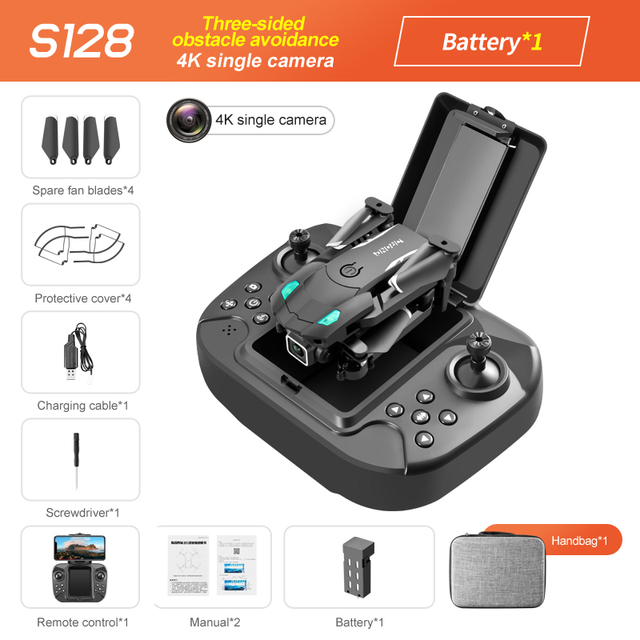 S128 Three-Sided Obstacle Avoidance Drone 4K Dual Camera HD Aerial Photography Q - Picture 11 of 12