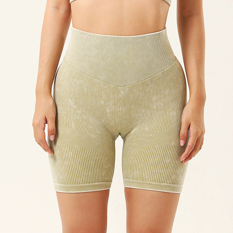 Frosted Yoga Suit Six Piece Back Strap Bra Sexy Long Sleeved Short Sleeved Hip Lifting Waist Closing Shorts Pants 3