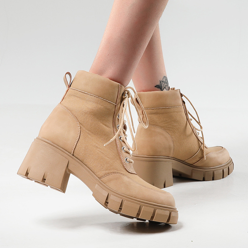 Thick Soled Strap Thick Soled Short Boots Women's Round Head Women's Shoes British Style Martin Boots image 6