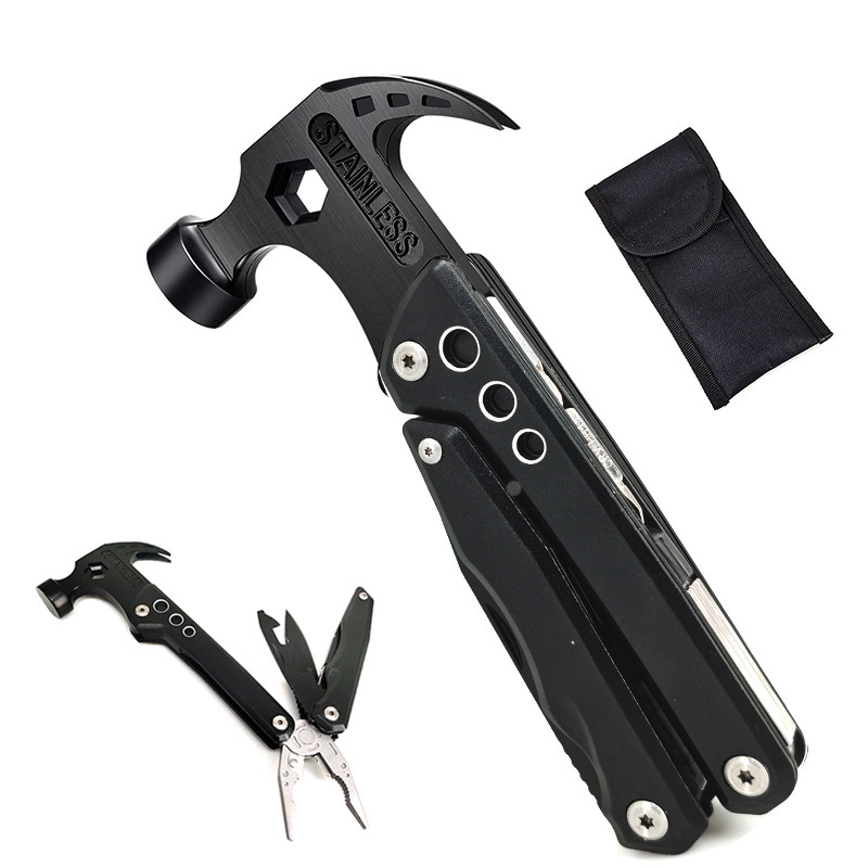 Multitool Hammer Survival Tool 16-in-1 Camping Emergency Gift for Men Dad Husban