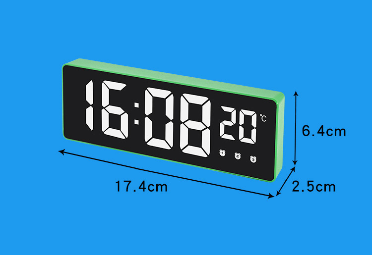 Led clock size