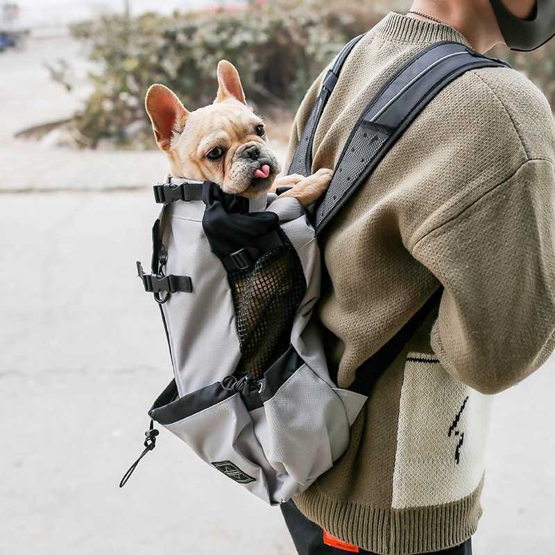 Pet Shoulder Traveler Backpack Medium And Large Dogs Exposed Bag Ventilation And Breathable Washable