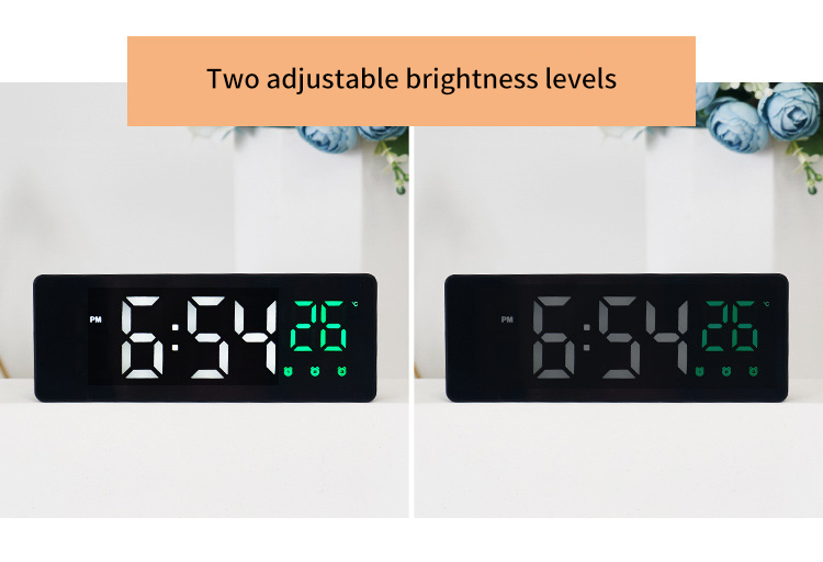 Two adjustable brightness levels clock
