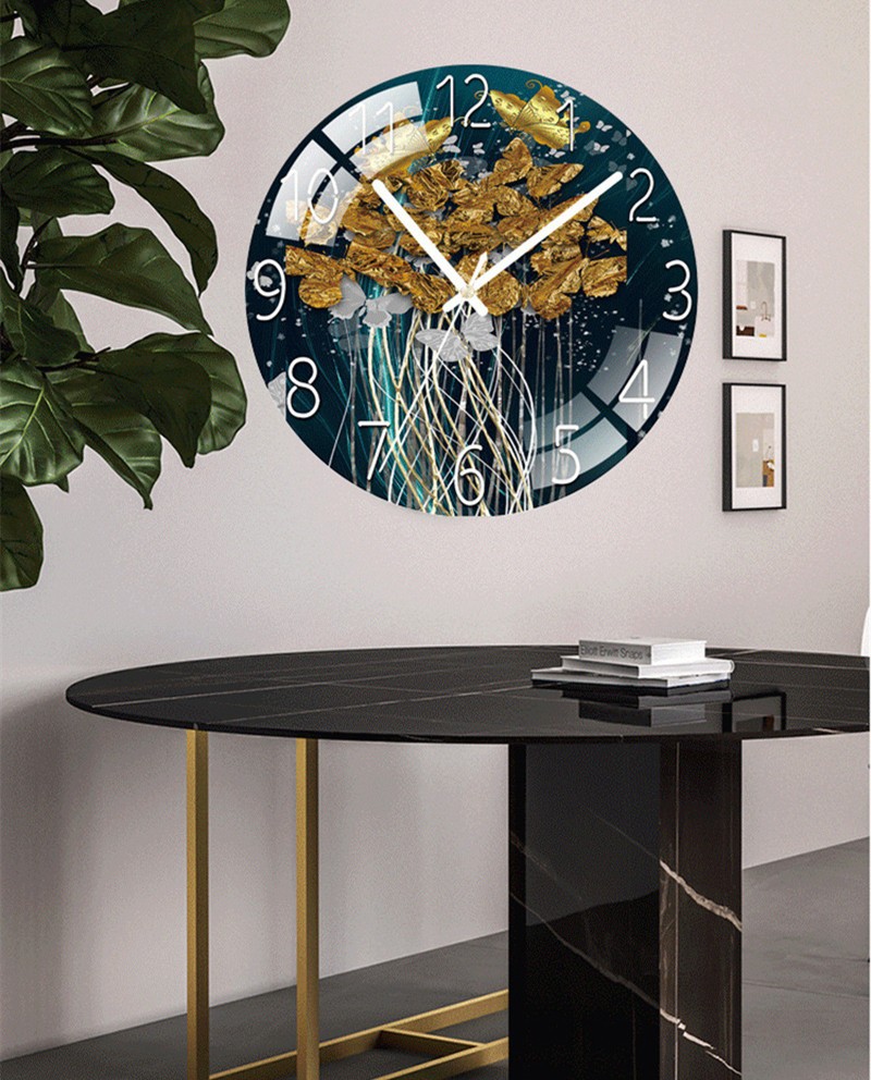 Butterfly design living room wall clock