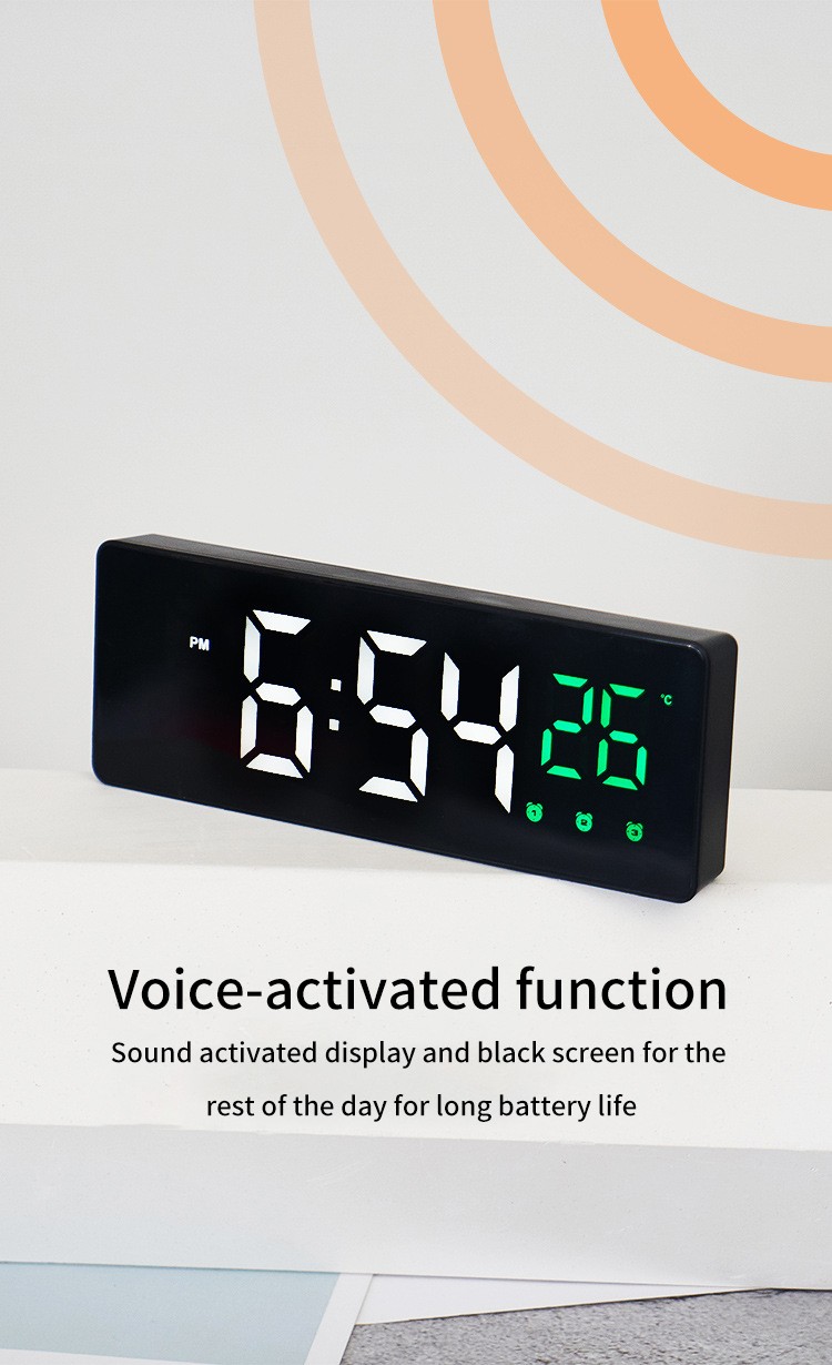 Voice activated small led Clock