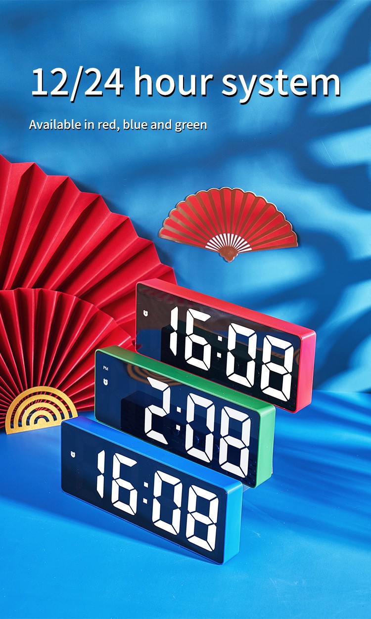 red, blue and green Led clocks
