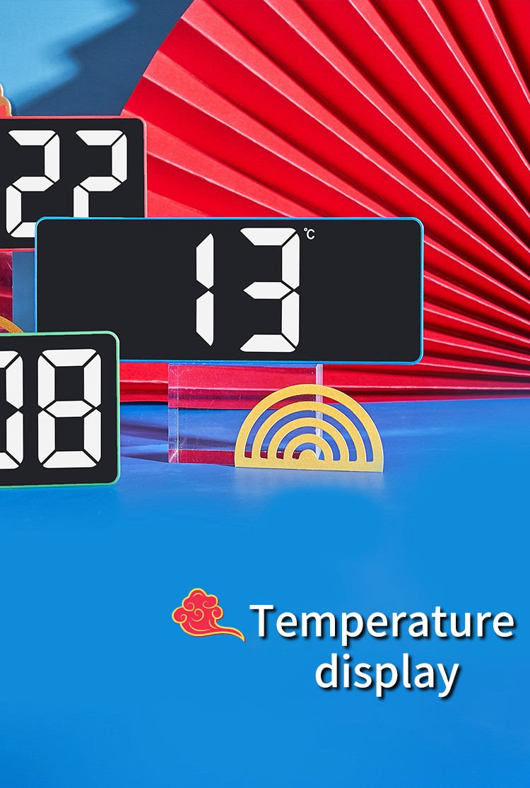 Temperature display led clock