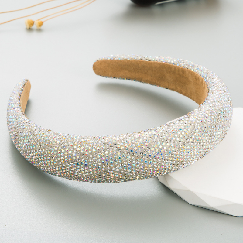 Silver padded headband showing structured profile