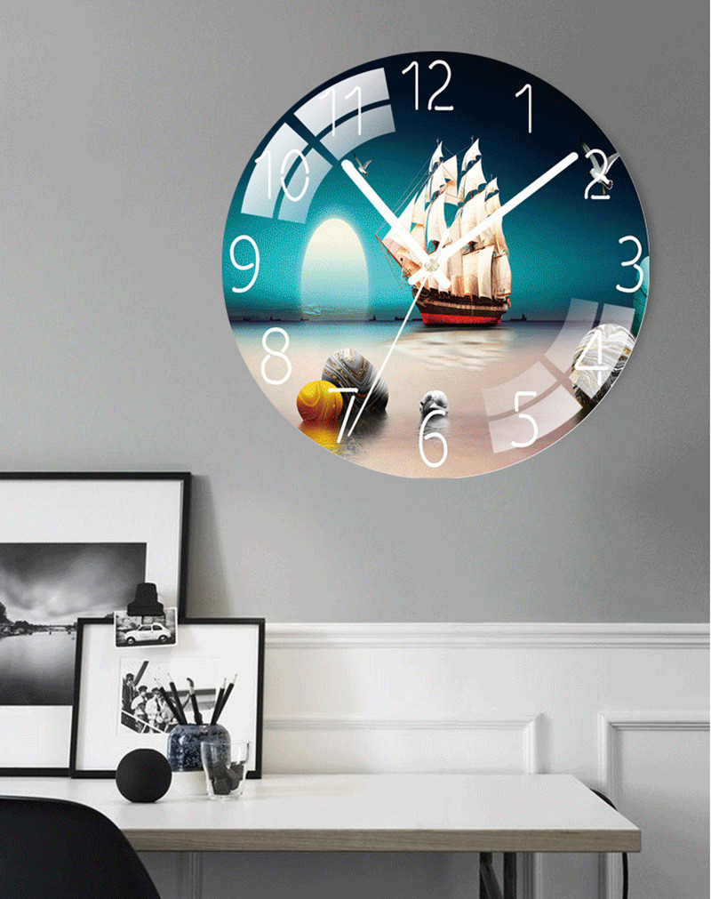 Boat design living room wall clock