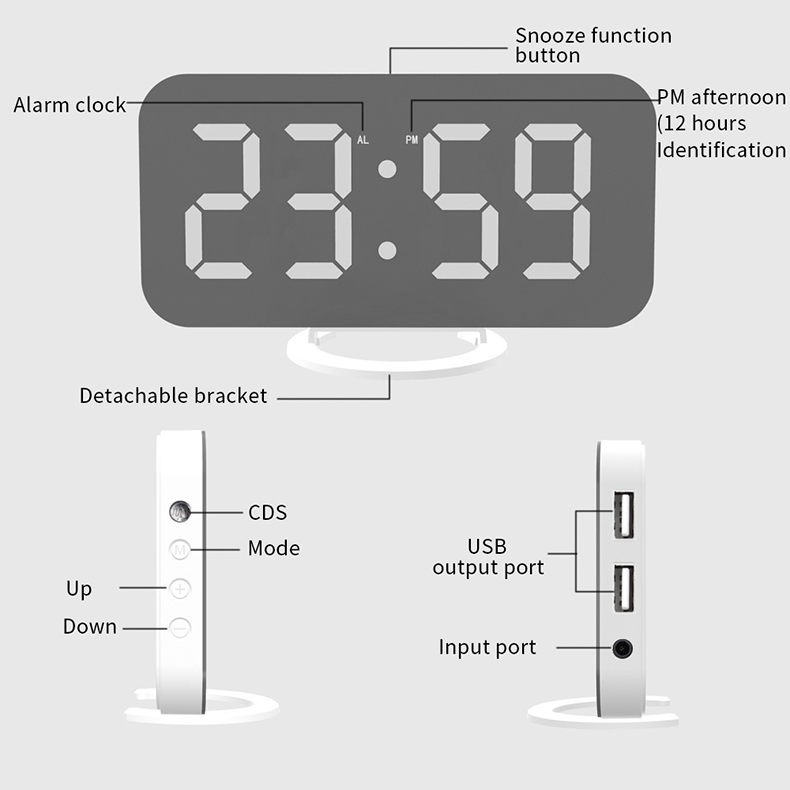 sharp digital alarm clock manu