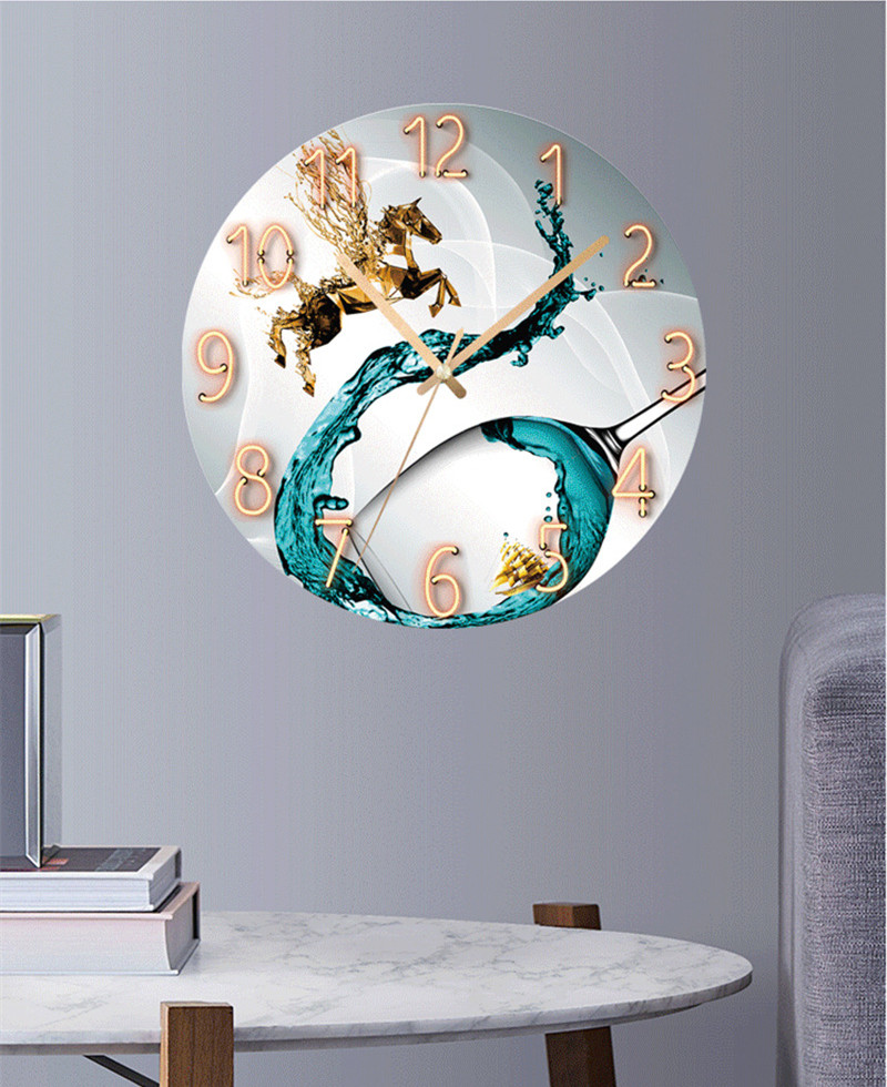 Horse living room wall clock