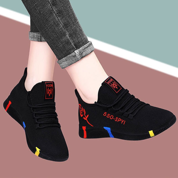 Autumn Women's Shoes Single Shoes Casual Sports Travel Shoes Non slip Old Beijing Mesh Running Shoes image 7