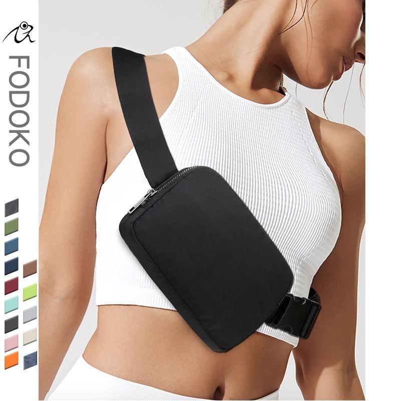 Waist Bag Nylon Waterproof Chest Bag Outdoor Sports Running Waist Bag Dew Cross Body Bag For Men And