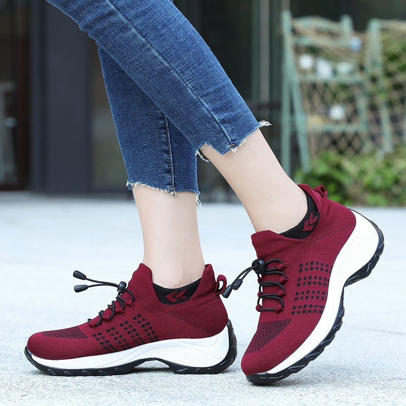 High Elastic Fly Woven Breathable Shoes Light Socks Women's Sports Shoes image 10