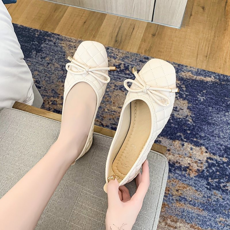 Women's Summer Style Single Shoes Korean Flat Bottom Shallow Mouth Fairy Casual Single Shoes