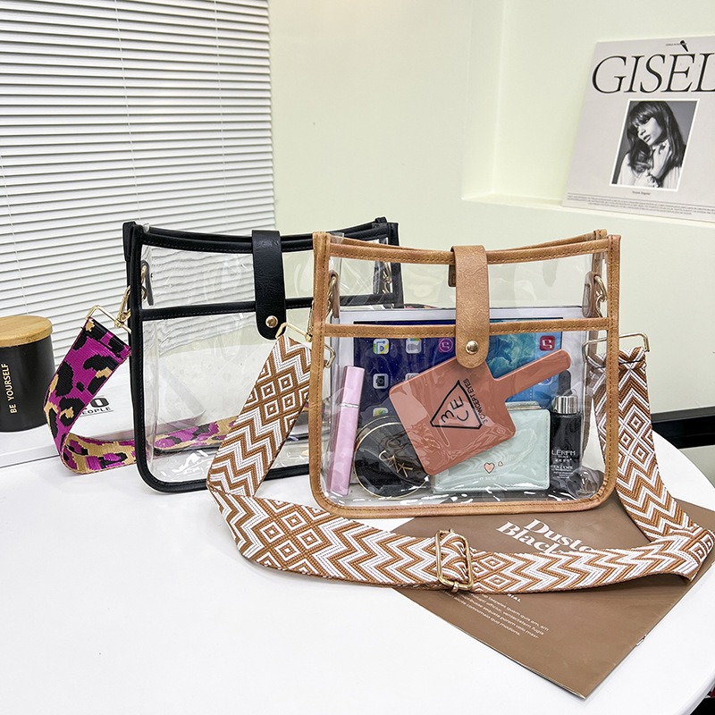 Women's Shoulder Bag Candy Color Transparent PVC Crossbody Bag