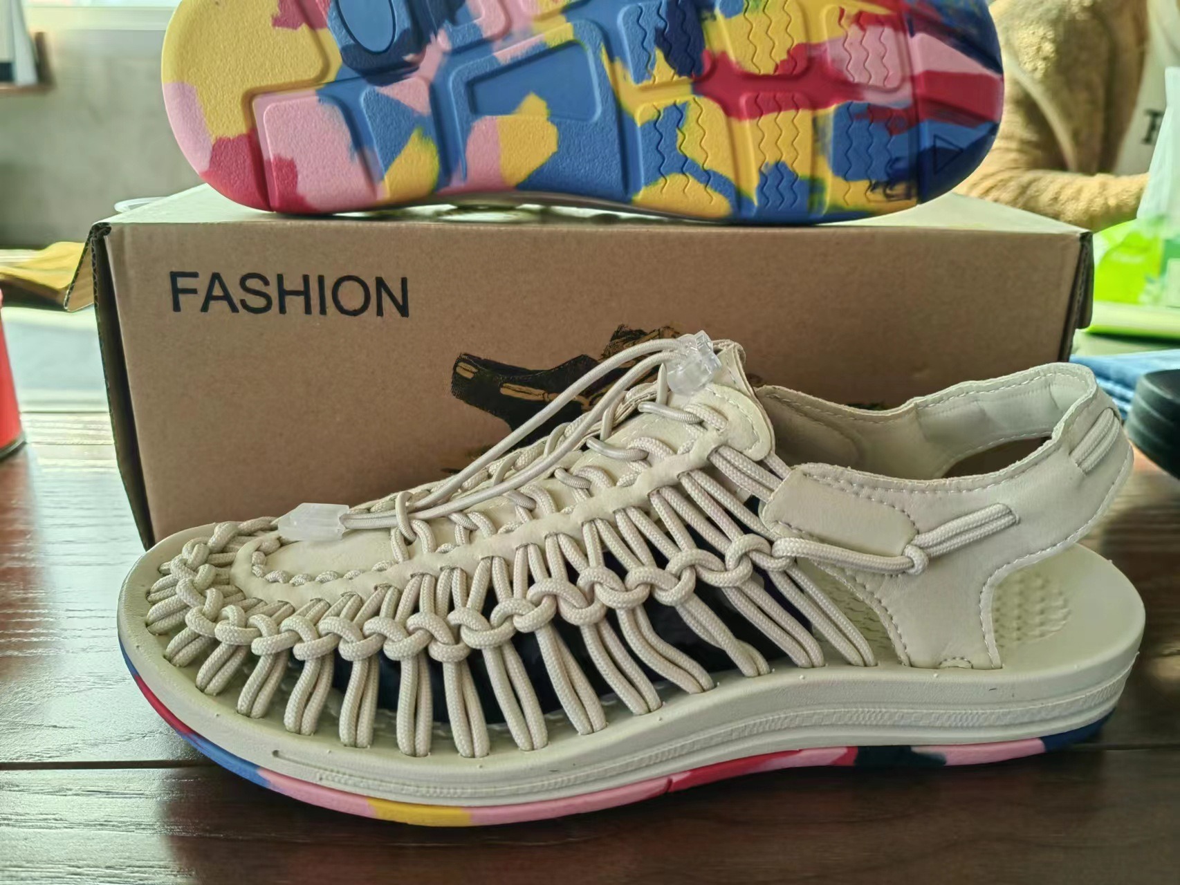 Style Woven Sandals Men's Sandals Casual Beach Shoes Roman Sandals River Tracing Shoes Outdoor Hiking Shoes