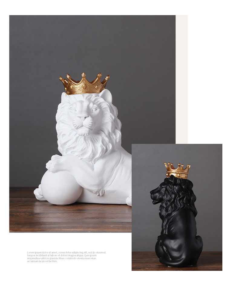 European Style Crown Lion Ornament - Majestic Room Decoration-7.jpg