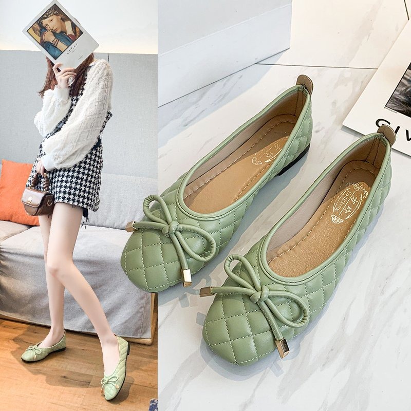 Women's Summer Style Single Shoes Korean Flat Bottom Shallow Mouth Fairy Casual Single Shoes