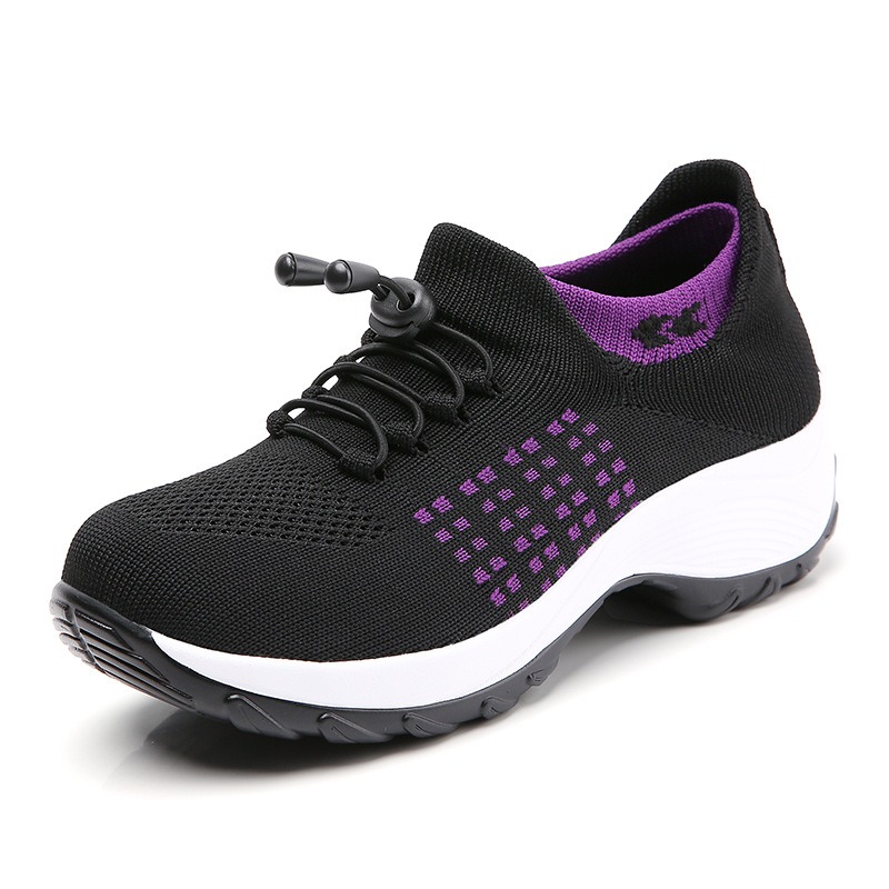 High Elastic Fly Woven Breathable Shoes Light Socks Women's Sports Shoes image 11