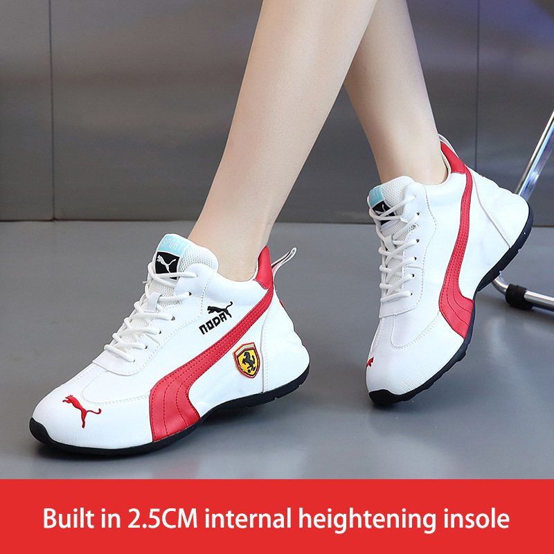 Style Men's And Women's Same Style Lovers' Shoes Casual Breathable Soft Soled Leather High Rise Shoes