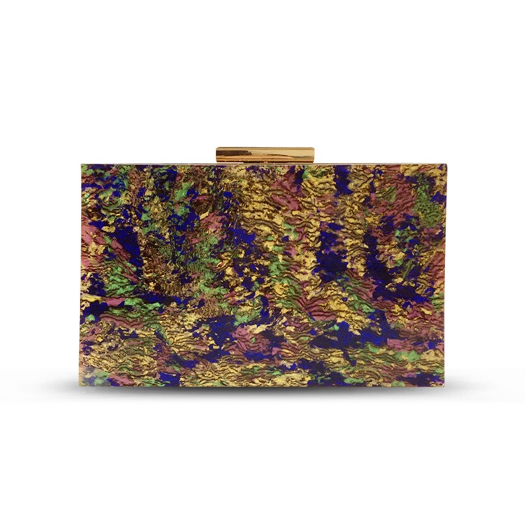 Women's New Fritillaria Pearl Acrylic Dinner Bag Fashion Wedding Handbag Crossbody Small Square Bag
