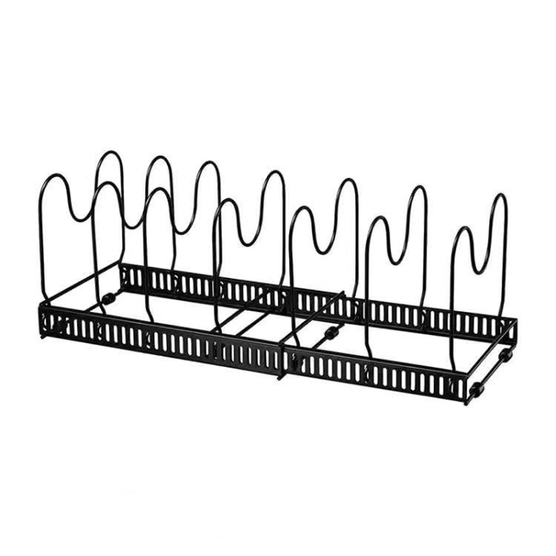 Telescopic Pot Cover Rack Table Top Drain Rack Kitchen Shelf Multi-Layer Storage Rack No Punching