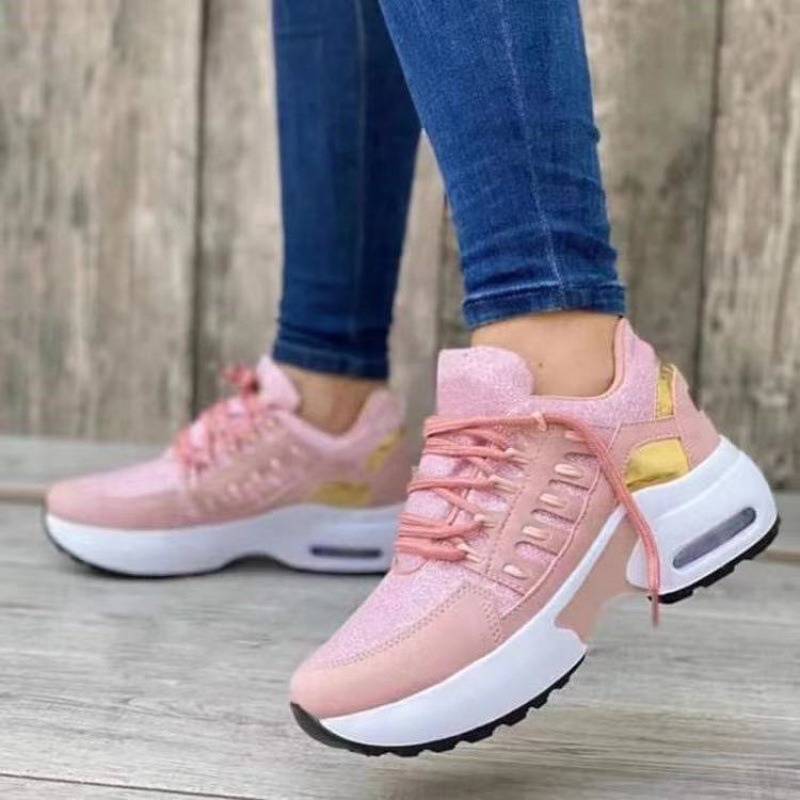 Large Women's Sports Single Shoes Women's Flying Woven Wedge Heel Round Head Casual Single Shoes image 7