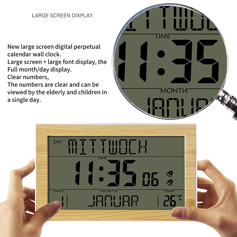 Large screen display clock