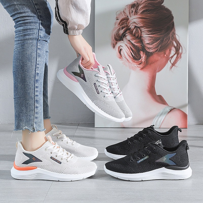 Women's Flying Woven Sneakers Breathable Casual Shoes Korean Running Shoes image 6