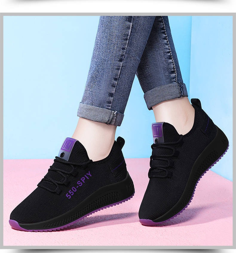 Autumn Women's Shoes Single Shoes Casual Sports Travel Shoes Non slip Old Beijing Mesh Running Shoes image 9