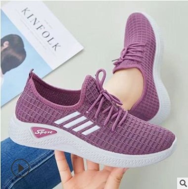 Autumn Women's Shoes Single Shoes Casual Sports Travel Shoes Non slip Old Beijing Mesh Running Shoes image 8