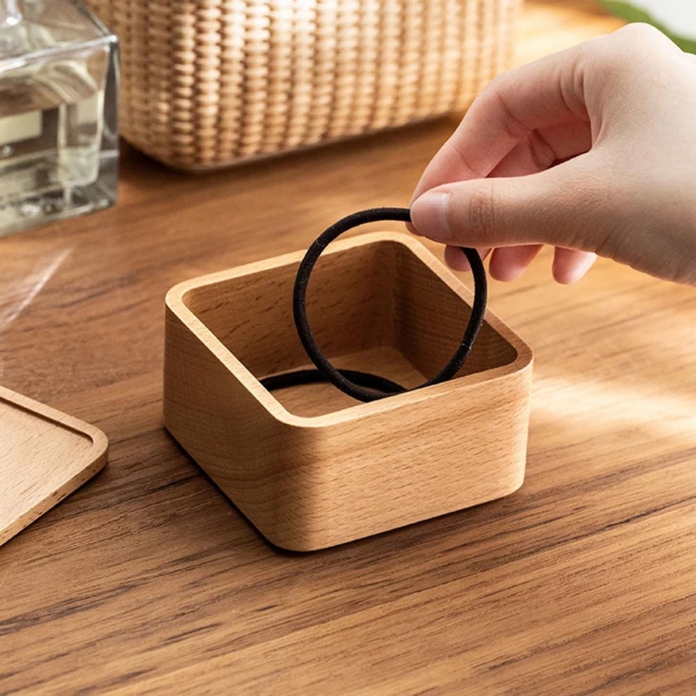 Beech Gift Jewelry Storage Box Small Wooden Box
