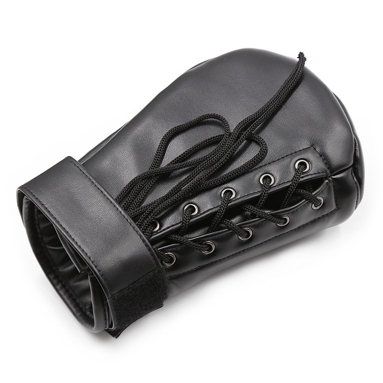 Sex Products Dog Handcuffs Sponge Filled Bear Paw Cover Bright Leather Pu Leather Shoelaces Black