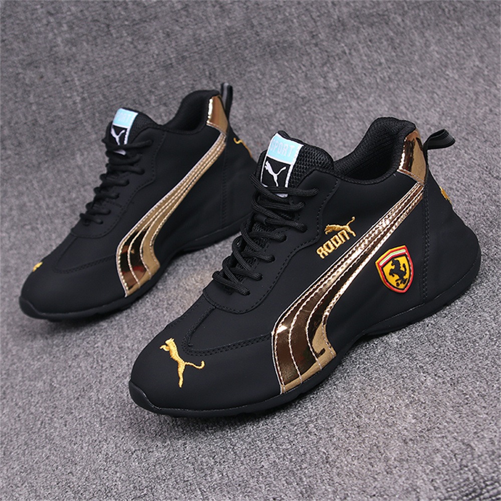 Style Men's And Women's Same Style Lovers' Shoes Casual Breathable Soft Soled Leather High Rise Shoes