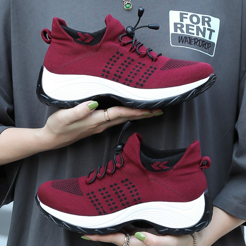 High Elastic Fly Woven Breathable Shoes Light Socks Women's Sports Shoes image 8