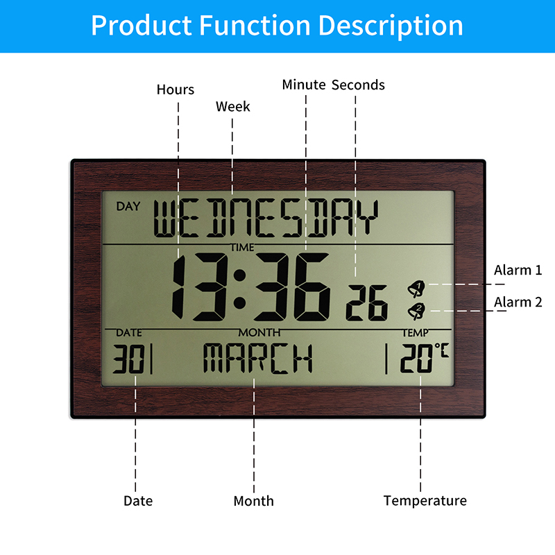 Product Function description for wooden wall clocks