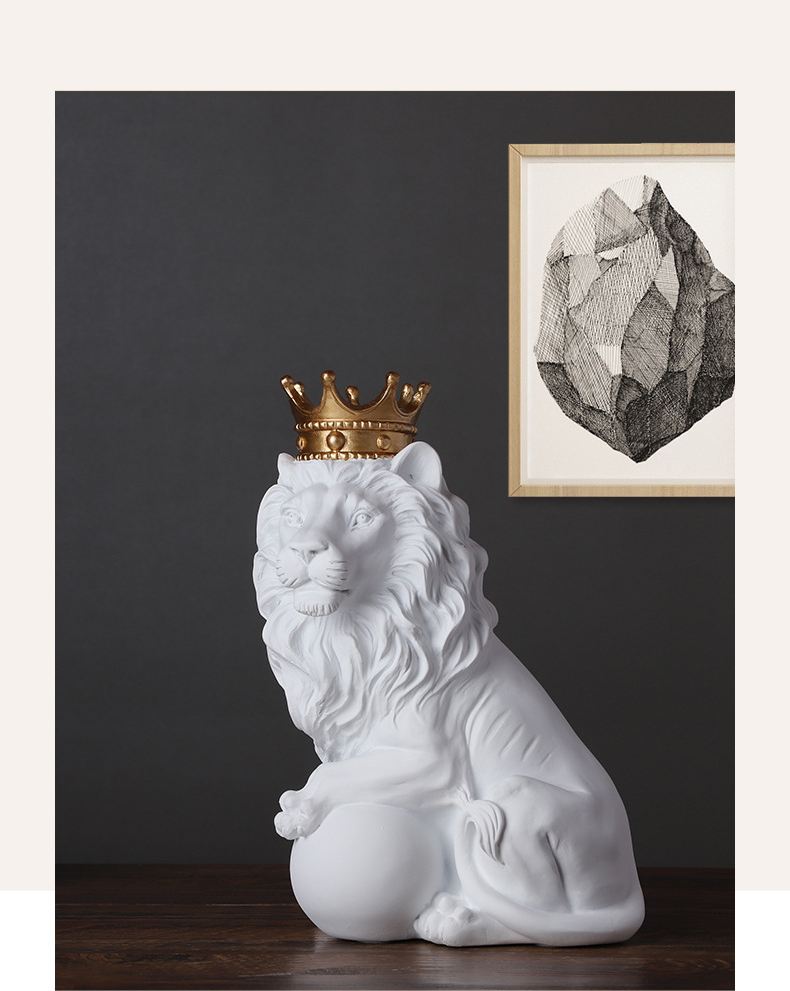Kronen-Löwen-Ornament im europäischen Stil - Majestätische Raumdekoration-5.jpg