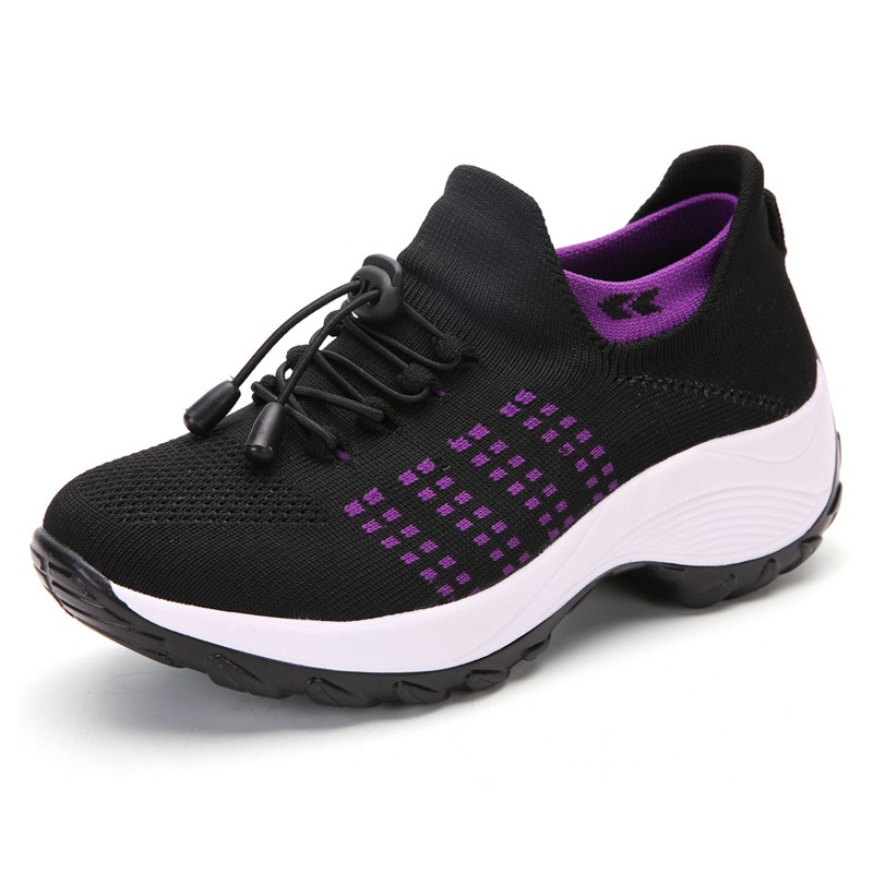 High Elastic Fly Woven Breathable Shoes Light Socks Women's Sports Shoes image 4