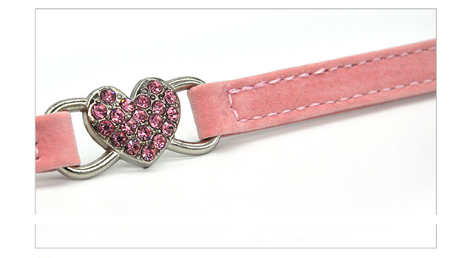 Elevate your furry friend's style with our Medium Crystal Heart Pet Collar with Bell! The sparkling crystal heart adds a touch of elegance while the bell ensures their safety. Give your pet the best of both worlds - fashion and functionality.