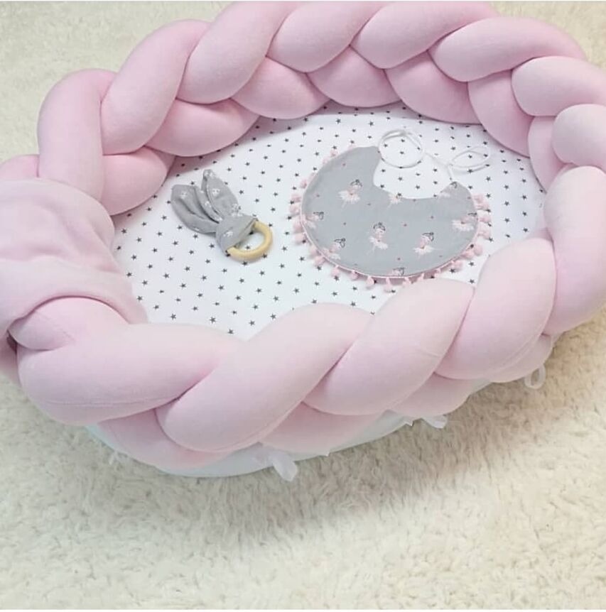 All-Cotton Woven Folding Portable Crib Bionic Removable Manual Fence Three-Dimensional Protective