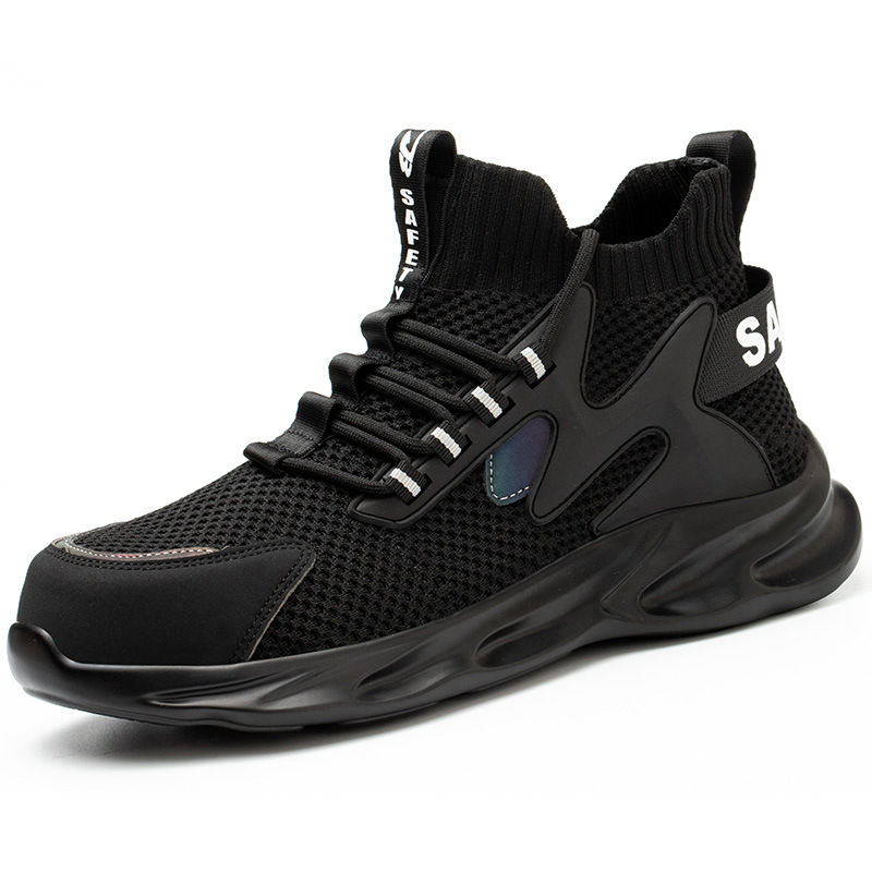 Breathable Men's Summer Anti-Smashing And Anti-Puncture Work Shoes Lightweight Steel-Clad Head Site Safety Shoes image 6
