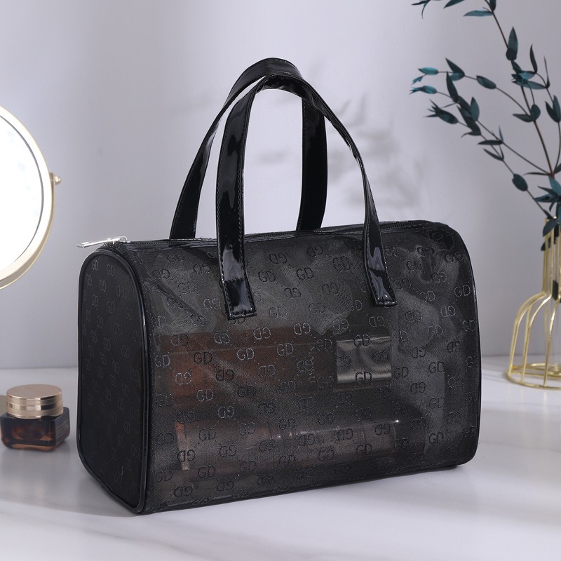 Mesh Handbag Female Light Luxury Portable Large-Capacity Washroom Makeup Bag Multifunctional Storage