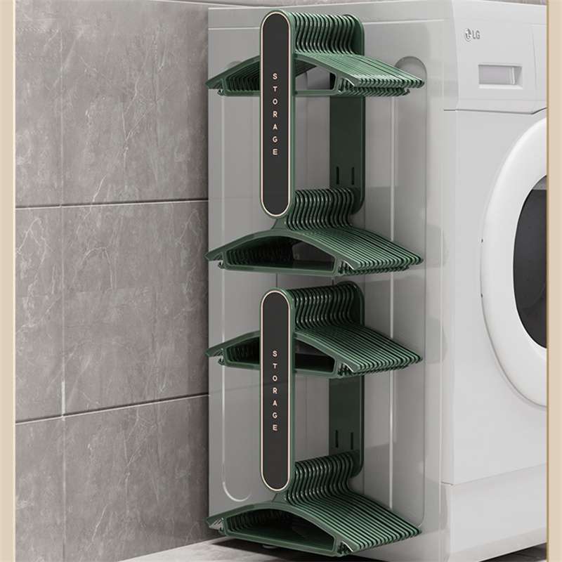 Wall-Mounted Retractable Coat Rack Storage Rack Without Holes
