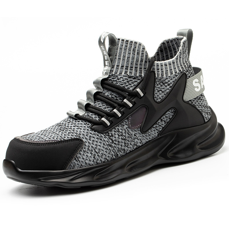 Breathable Men's Summer Anti-Smashing And Anti-Puncture Work Shoes Lightweight Steel-Clad Head Site Safety Shoes image 4