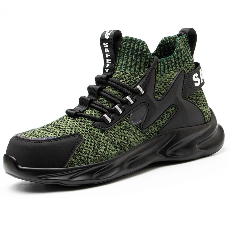 Breathable Men's Summer Anti-Smashing And Anti-Puncture Work Shoes Lightweight Steel-Clad Head Site Safety Shoes image 3