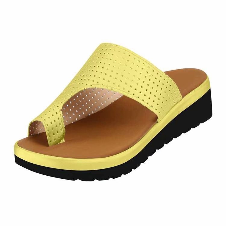 Round Toe Pullover Sandals Versatile Flat Bottom Beach Sandals For Women image 6